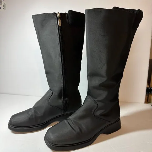 Etienne Aigner Black Winter Boots Foul Weather Water Resistant Full Zip Size 8 M - Picture 2 of 10